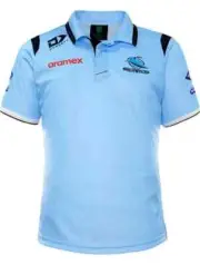 Cronulla Sharks NRL Mens Training Polo Shirt Sizes S-7XL BNWT