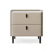 Aura Furniture 40x40x46cm Beige Nindot Bedside Table