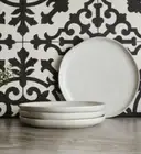Hearth and Hand Magnolia SET OF 4 Salad / Dessert Plates -STONEWARE Cream NEW