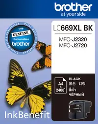 在飛比找Yahoo!奇摩拍賣優惠-【Pro Ink】Brother LC669XLBK 原廠黑