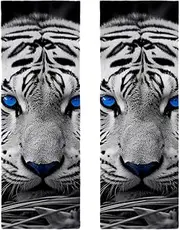 Hand Towels for Bathroom,Gym Towels for Working Out,Sports Towel,Blue Eyes White Tiger,2-Pc