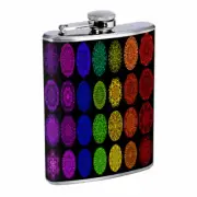 Chakra Art Em26 8oz Stainless Steel Flask Drinking Whiskey Liquor