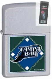 Zippo 22681 mlb tampa bay devil rays Lighter + FLINT PACK