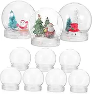 10Pcs Water Globes for Craft Projects Easy to Use Transparent Snow Globes for Creative Present Making and Fun Activities