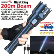 Strongest Rechargeable LED Flashlight Torch Powerbank High Power Tactical Light