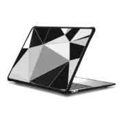 MacBook Air 13-inch (M1 / Intel) Impact Case Geometrical black white gray silver glitter abstract pattern