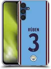 Head Case Designs Officially Licensed Manchester City Man City FC Rben Dias 2022/23 Players Home Kit Soft Gel Case Compatible with Samsung Galaxy A15
