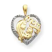 14k and Rhodium Dia Pendant