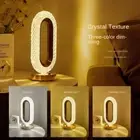 Touch Switch Crystal Table Lamp Oval Indoor Lighting Living Room Bedroom