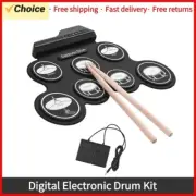 Silicone Hand Roll USB Electronic Drum Practice Drums Pad Kit With Drumsticks