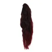 Nature Long Hair Ponytail wig Clip for Women 13.78inch Wine Red 1 Pc