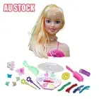 Styling Doll Head Play Set Kids Toy Beauty Girls Make Up Accessories Toys Gift