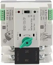 Electrical Selector Switch, Good Insulation Timing PV to Mains 35mm Rail Mounting Mini 50/60Hz Dual Power Automatic Transfer Switch for PZ30 Distribution Box (63A)