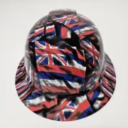 full brim hard hat custom hydro dipped IN HAWAII STATE FLAG NEW