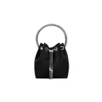 [Jimmy Choo] Jimmy Choo-Black Satin Bon Bon Handbag-Donna OS OS