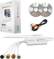 VHS to Digital Converter, USB Video Capture Card, Device, White