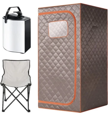 Portable Steam Sauna, Full Size Personal Home Sauna with Chair & Remote Control