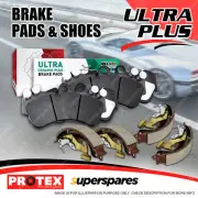 8x Front Ultra Ceramic Brake Pads + Rear Shoes Set for Mitsubishi Triton MR (for: Mitsubishi)