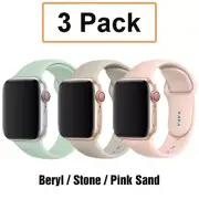 3Pack Silicone Sport Band Strap For Apple Watch 38 40 42 44 45 49mm iWatch 9 8
