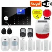 Home Security Alarm System Wifi GSM Alarm Intercom RemoteControl Autodial 433MHz