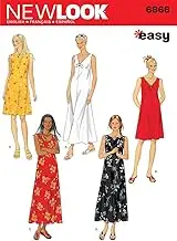 Newlook 6866 Misses' Sewing Pattern Dresses, Size S-M-L-XL