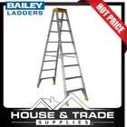 Bailey Step Ladder 2.39m 8 Step Double Sided Aluminium 150kgs FS13965