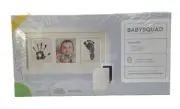 Baby Squad Hand Foot Print Photo Frame Kit with Frame, Inkpad, Card Inserts (4)