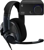 EPOS H6Pro Open Back + GSX 300 Audio Gaming Bundle for Windows and PC, Lift-to-Mute mic, Lightweight Gaming Headset with Audio DAC for Improved Sound, 7:1 Surround, Bass Boost, Black (1001166)