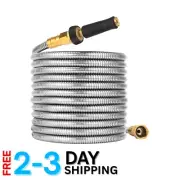 Corrosion-Resistant Expandable Garden Hose 100 FT with Adjustable Spray Patterns