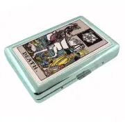 Tarot Card D14 Silver Metal Cigarette Case RFID Protection Wallet XIII Death