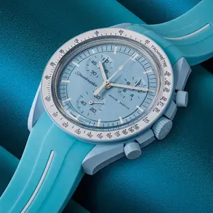 20mm 彎曲末端橡膠矽膠錶帶 女士男士通用柔軟錶帶 適用於S-watch O-MEGA 行星系列月球水星弧形橡膠表帶
