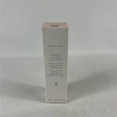 Mary Kay Medium-Coverage Foundation Beige 302 042003 New in Box Gray Cap