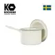 【瑞典Kockums考庫姆】陶瓷 單柄湯鍋 奶油色 16CM帶蓋2.3L POT-004