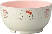 Kaneshotouki 365320 Hello Kitty Donburi Bowl, Children's Dishes, Dishwasher Safe, Microwave Safe, Cutlery, Kitty Goods, Approx. 4.7 inches (12 cm), Pink Heart Made in Japan