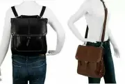 $180 The Sak Brown Leather Convertible Crossbody Hand Bag Backpack M3020