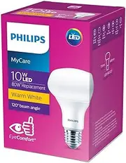 [Philips] R80 10W ES Globe Reflector LED Bulb, Warm White (Pack of 2)