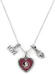 Aminco International NCAA Alabama Crimson Tide Charmed Love Football Necklace