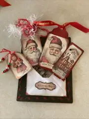 Junk journal Christmas ephemera Handmade Book Mark Page For Scrapbooking