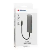 Verbatim USB-C to USB 3.1/2.0/Type C Hub Port Adapter For Laptop/Computer 66603