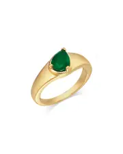Bloomingdale's Fine Collection Emerald Pear Shaped Solitaire Ring in 14K Yellow Gold
