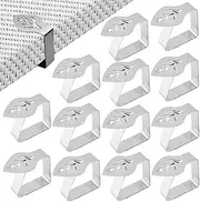 20 Pcs Table Cloth Holder Clips, BetterJonny Leaf Shape Stainless Steel Silver Thickened Strong Cloth Clip Adjustable Table Cover Clamps Table Cloth Holders for Home Party Picnic Essential Accessories