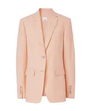 Burberry Single-Breasted Tailored Blazer UK8,UK10 Nude