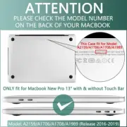 for MacBook Pro 13" 2019 2018 2017 2016 with Match Color Keyboard C Laptop Case