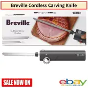 Breville Cordless Carving Knife Serrated Blades Meat Cheese Bread Slicer Kitchen