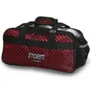 Storm Premium 2 Ball Shoulder Tote Bowling Bag RED/BLACK CHECKERED