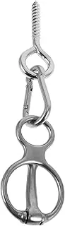 Horse Tie Stainless Gear Stable Tie Down with Quick-Release for Barn Mobile Show Silver
