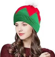 [SUOLA] Unisex Winter Beanie Hat Christmas Knitted Santa Hat Xmas Santa Claus Cap for Adults