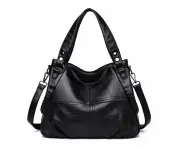 Fashion Soft Leather Women's Handbag Ladies Shoulder Tote Messenger Hobo Bag Satchel - Black