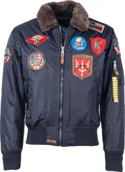 Top Gun Machine, textile jacket , color: Dark Blue , size: XL