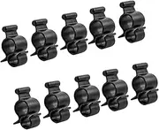 Amagogo Tent Clips Light Holder Slides into Awning Channel Awning Valance Clips Multifunctional Tent Hooks Light Rope Clamp for Camping, black 10pcs